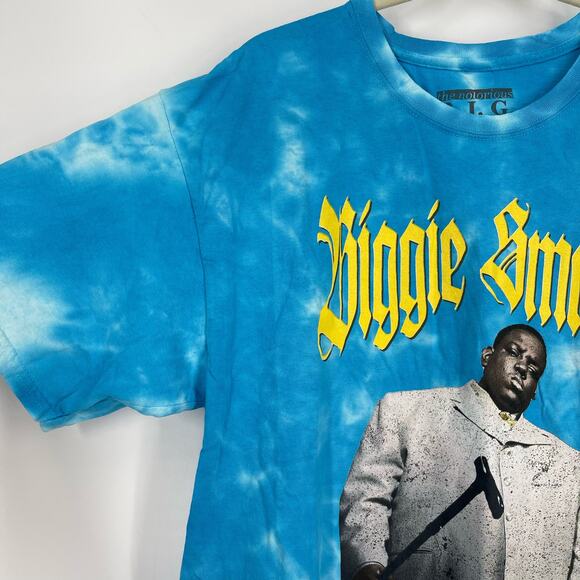 Biggie Smalls Mo Money Mo Problems T-Shirt Blue Tie Dye Large - Picture 4 of 7